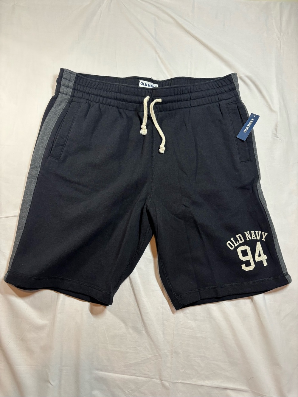 Old navy Athletic Shorts with Gray Side Stripes new with tags oversized